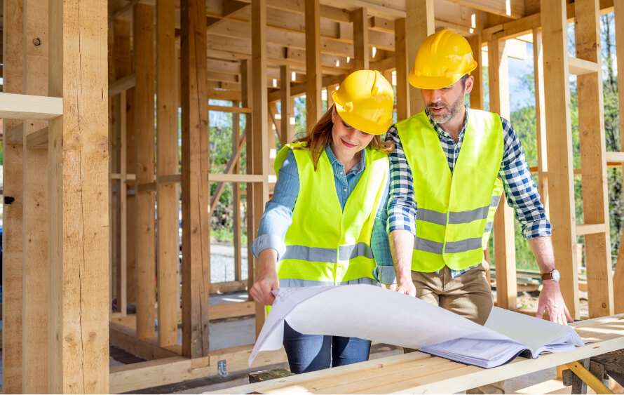 team of young man and woman engineers and architec XDS3XLL