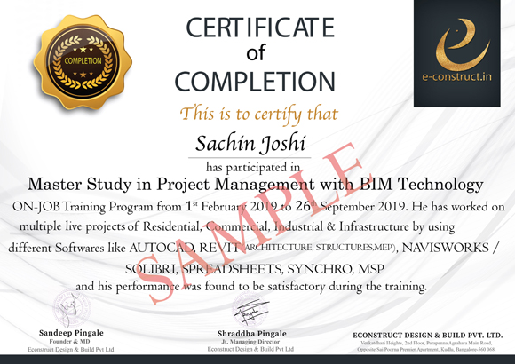 Master Study in PM with BIM completion 01 project management,BIM,econstruct,econstruct consultancy