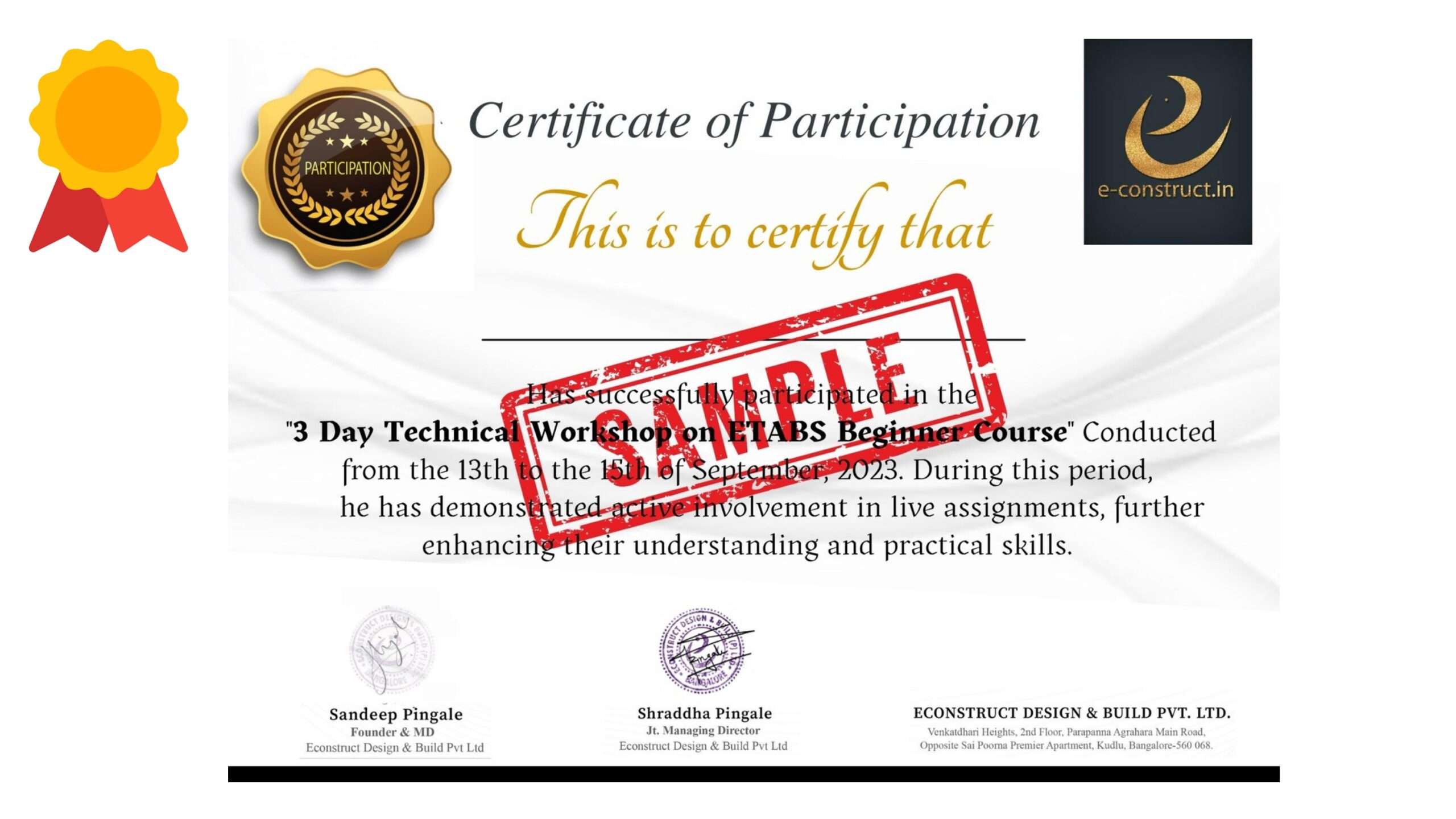 Sample Certificate